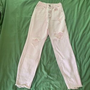 Cotton On high waisted pink skinny jeans